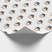 Hulppapier voor diploma cadeau met schattige pingu cadeaupapier (Hoek)