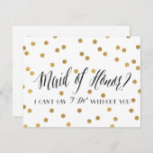 Hulpparel Bruidsmeisje met confetti | Bruidsmeisje Kaart (Voorkant / Achterkant)