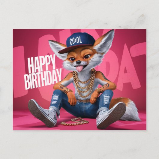 Hulppostkaarten Verjaardag Renard 07 Briefkaart (Voorkant)