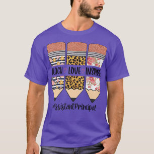 Hulpprincipaal Terug naar school Teach Love Insp T-shirt