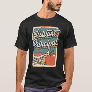 Hulpprincipaal Vintage Retro Terug naar school T T-shirt