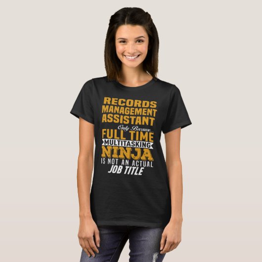 Hulpprogramma voor recordbeheer t-shirt (Voorkant volledig)