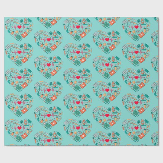 Hulpprogramma voor verpleegkundigen cadeaupapier (Vlak)