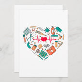 Hulpprogramma voor verpleegkundigen feestdagenkaart (Voorkant / Achterkant)