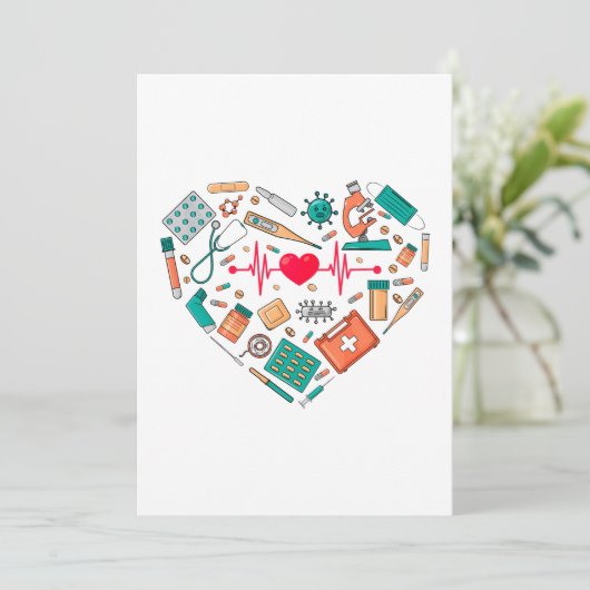 Hulpprogramma voor verpleegkundigen feestdagenkaart (Staand voorkant)