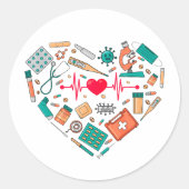 Hulpprogramma voor verpleegkundigen ronde sticker (Voorkant)