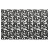 Hulpprogramma's voor grafische Retro Black en Whit Stof (Fat Quarter)