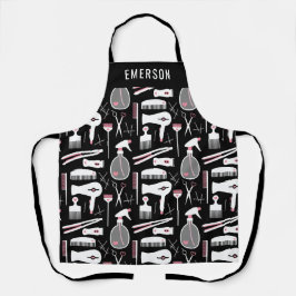 Hulpprogramma's voor Roze Witte haarstijl toevoege Schort