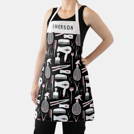 Hulpprogramma's voor Roze Witte haarstijl toevoege Schort (Insitu)