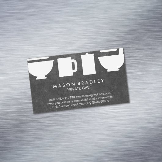 Hulpprogramma's voor Tsjetsjeens keuken Magnetisch Visitekaartje (Voorbeeld)