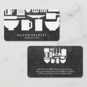 Hulpprogramma's voor Tsjetsjeens keuken Visitekaartje (Voorkant / Achterkant)