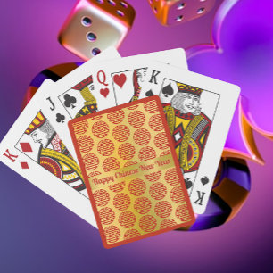 Hulpse accenten Chinees Nieuwjaar Pokerkaarten