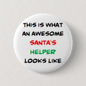 hulpsinterklaas, geweldig ronde button 5,7 cm (Voorkant)