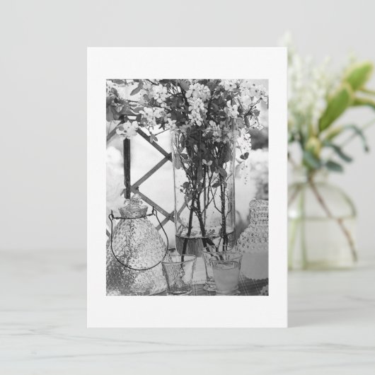 "HULPSTUK BRUILOFT" ZWART/WIT UITNODIGING (Staand voorkant)