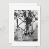 "HULPSTUK BRUILOFT" ZWART/WIT UITNODIGING (Voorkant / Achterkant)