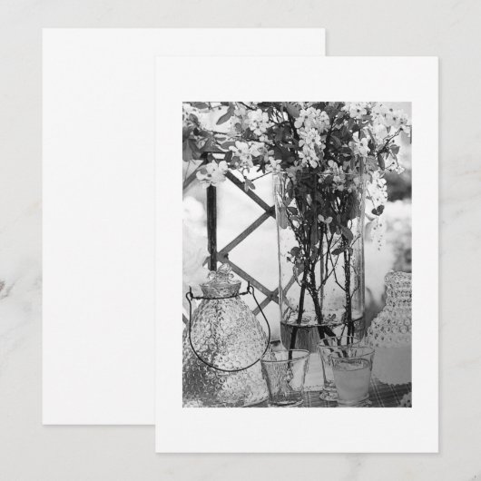 "HULPSTUK BRUILOFT" ZWART/WIT UITNODIGING (Voorkant / Achterkant)