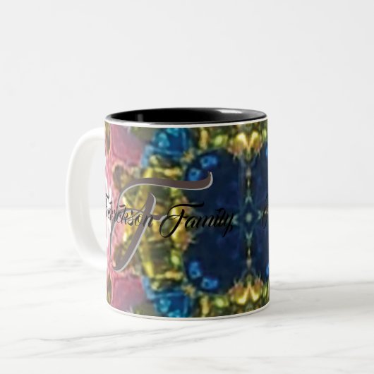 Hulpstukken voor gezamsreünie op maat tweekleurige koffiemok (Voorkant links)