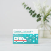 hulpverleningsvoertuig | medisch technicus visitekaartje (Staand voorkant)