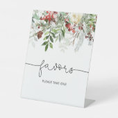 Hulst bruiloft favoriete cadeaus reclamebord met voetstuk (Voorkant)