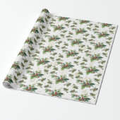 Hulst en Kerstgroen Inpakpapier (Uitgerold)