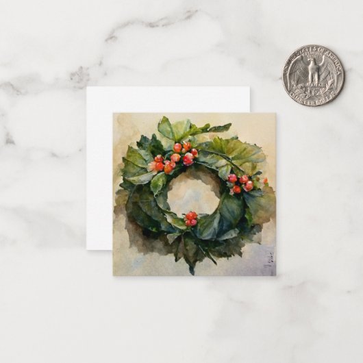 Hulst Kerstkrans Notitiekaartje (Voorkant / Achterkant in situ)