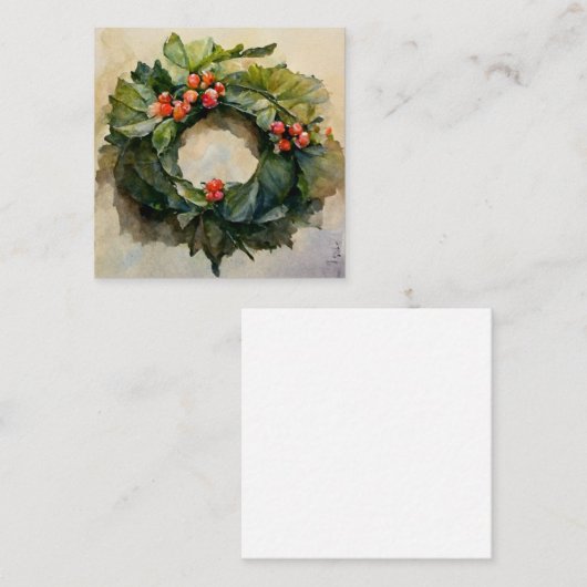 Hulst Kerstkrans Notitiekaartje (Voorkant / Achterkant)