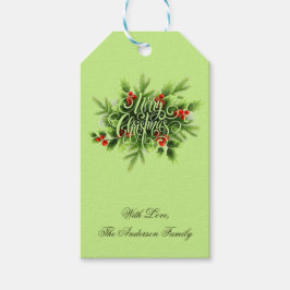 Hulst Kerstmis Cadeaubijslage Cadeaulabel
