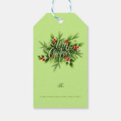 Hulst Kerstmis Cadeaubijslage Cadeaulabel (Achterkant)