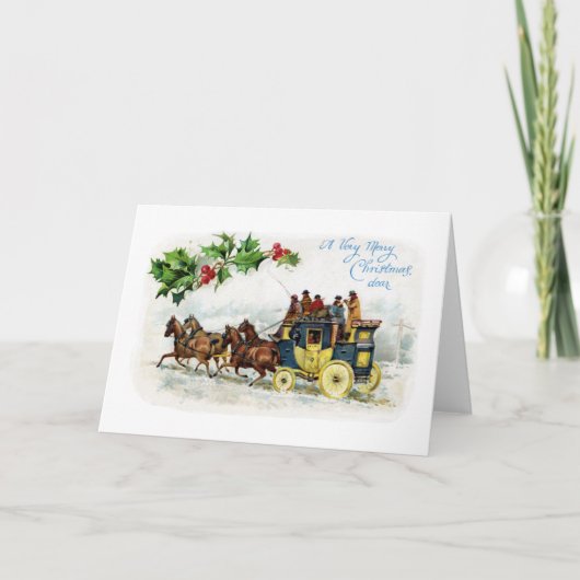 Hulst, Paarden en Stagecoach Feestdagen Kaart (Voorkant)