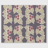 Hulst patroon cadeaupapier (Vlak)