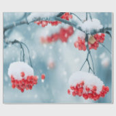 Hulst Takken Sneeuw Feestdag Cadeaupapier (Vlak)