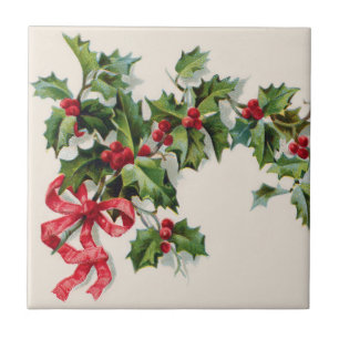 Hulst Winterbes Red Ribbon Tegeltje