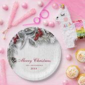 Hulstak Rustic Kerstfeest Kerstfeestfeest Papieren Bordje (Feest)