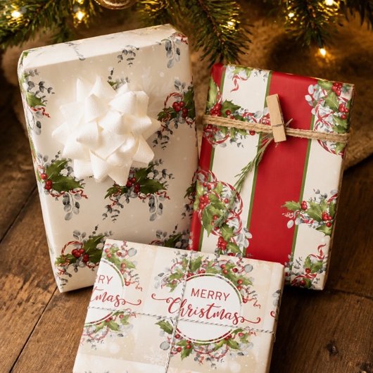 Hulstakje met Kerstmis Inpakpapier Vel