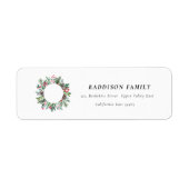 Hulstbes Kerstkrans retouradres Etiket (Voorkant)