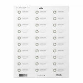 Hulstbes Kerstkrans retouradres Etiket (Full Sheet)