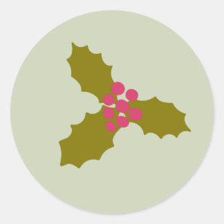 Hulstbesbladeren Ronde Sticker