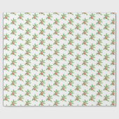 Hulstbesjes Kerstcadeaupapier Cadeaupapier (Vlak)