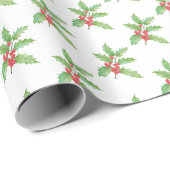 Hulstbesjes Kerstcadeaupapier Cadeaupapier (Rol Hoek)