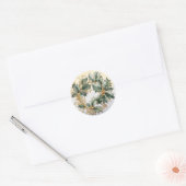Hulstbesjes versierd met goud ronde sticker (Envelop)