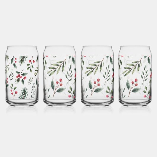 Hulstbeskrans blikvorm glas (Voorkant)