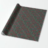 Hulstbessen Cadeaupapier (Uitgerold)