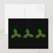 Hulstblaadjes Kerstkaart Feestdagenkaart (Voorkant / Achterkant)