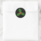 Hulstblad Ronde Sticker (Tas)