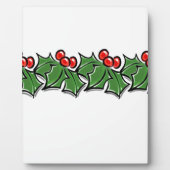 Hulstbladeren, hulstbessen, kerstkrans  fotoplaat (Voorkant)