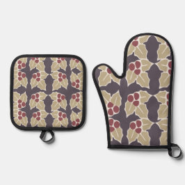 Hulstpatroon Ovenwant & Pannenlap Set