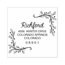 Hulsttakken Frame Kerst Retouradres Rubberstempel