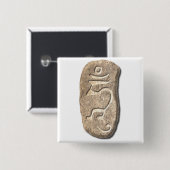 Hum-Verlichtde Mindsteen Vierkante Button 5,1 Cm (Voorkant /achterkant)