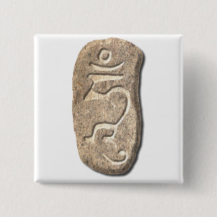 Hum-Verlichtde Mindsteen Vierkante Button 5,1 Cm