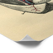 Humaan abdominale anatomie 1902  afdrukken poster (Hoek)